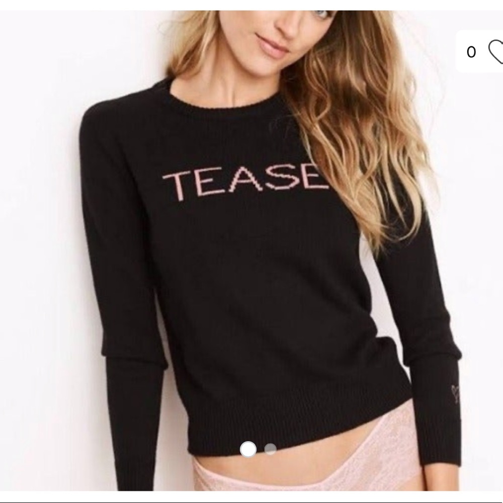Victoria Secret black CASHMERE BLEND SWEATER
